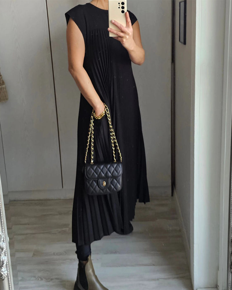 Robe Plissée Élégante – Chic et Confort en Toute Occasion