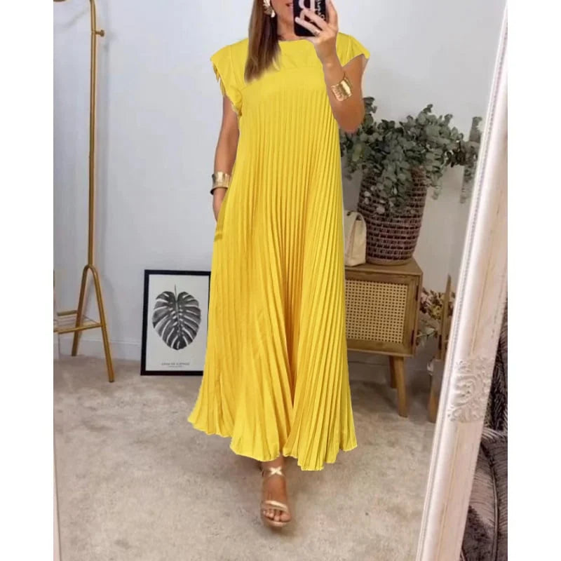 Robe Plissée Élégante – Chic et Confort en Toute Occasion