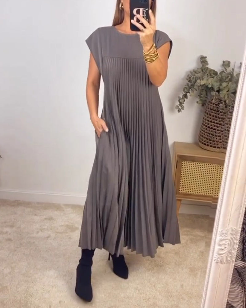 Robe Plissée Élégante – Chic et Confort en Toute Occasion