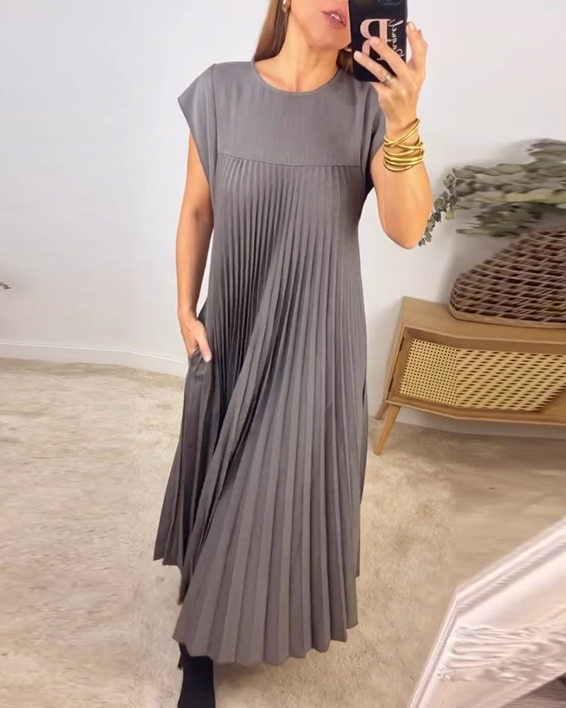Robe Plissée Élégante – Chic et Confort en Toute Occasion