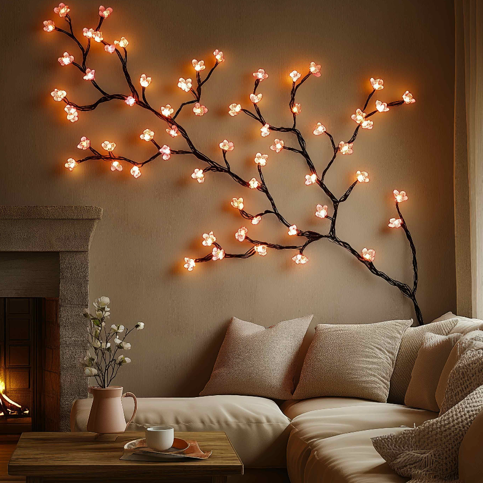Fleurs de cerisier enchantée LED