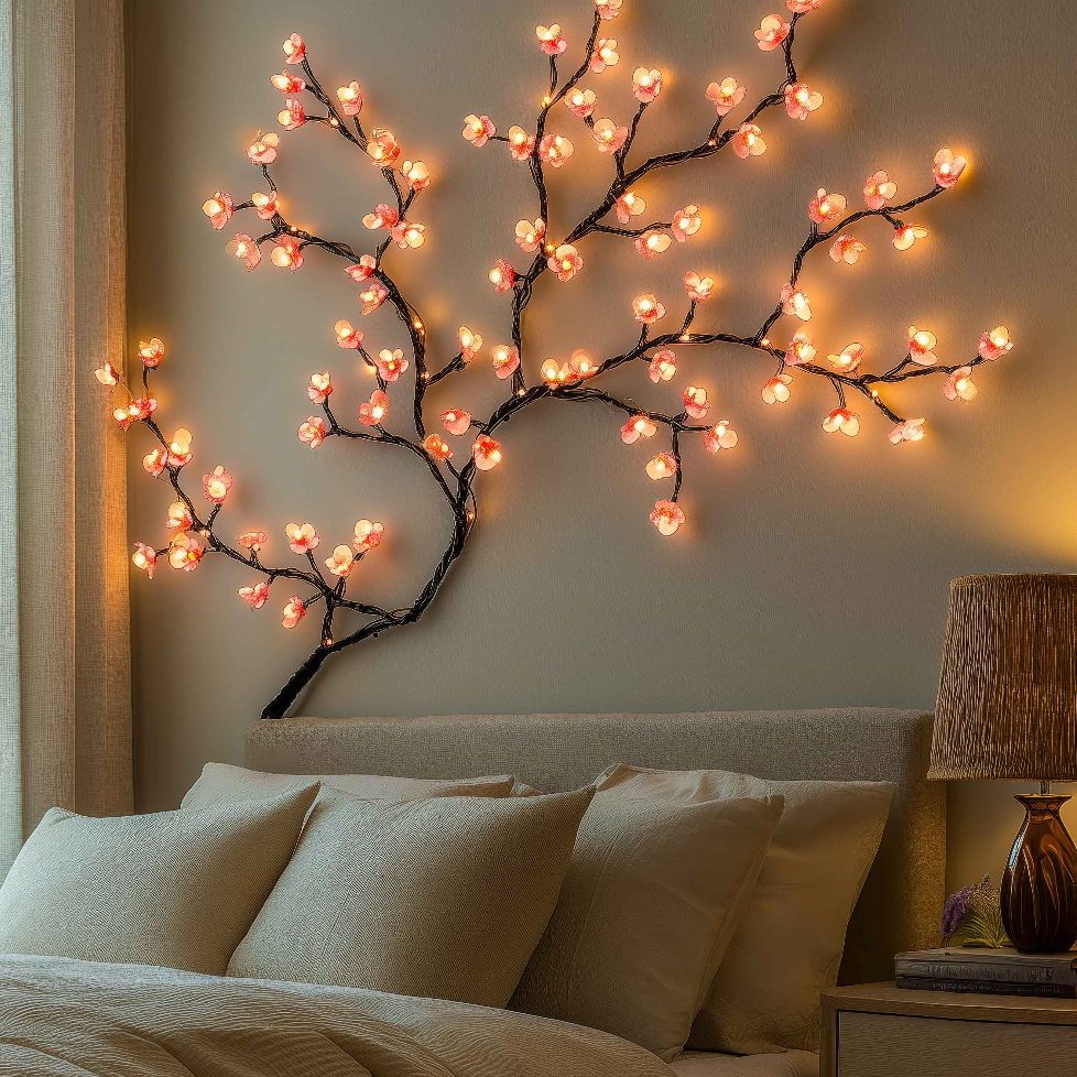 Fleurs de cerisier enchantée LED