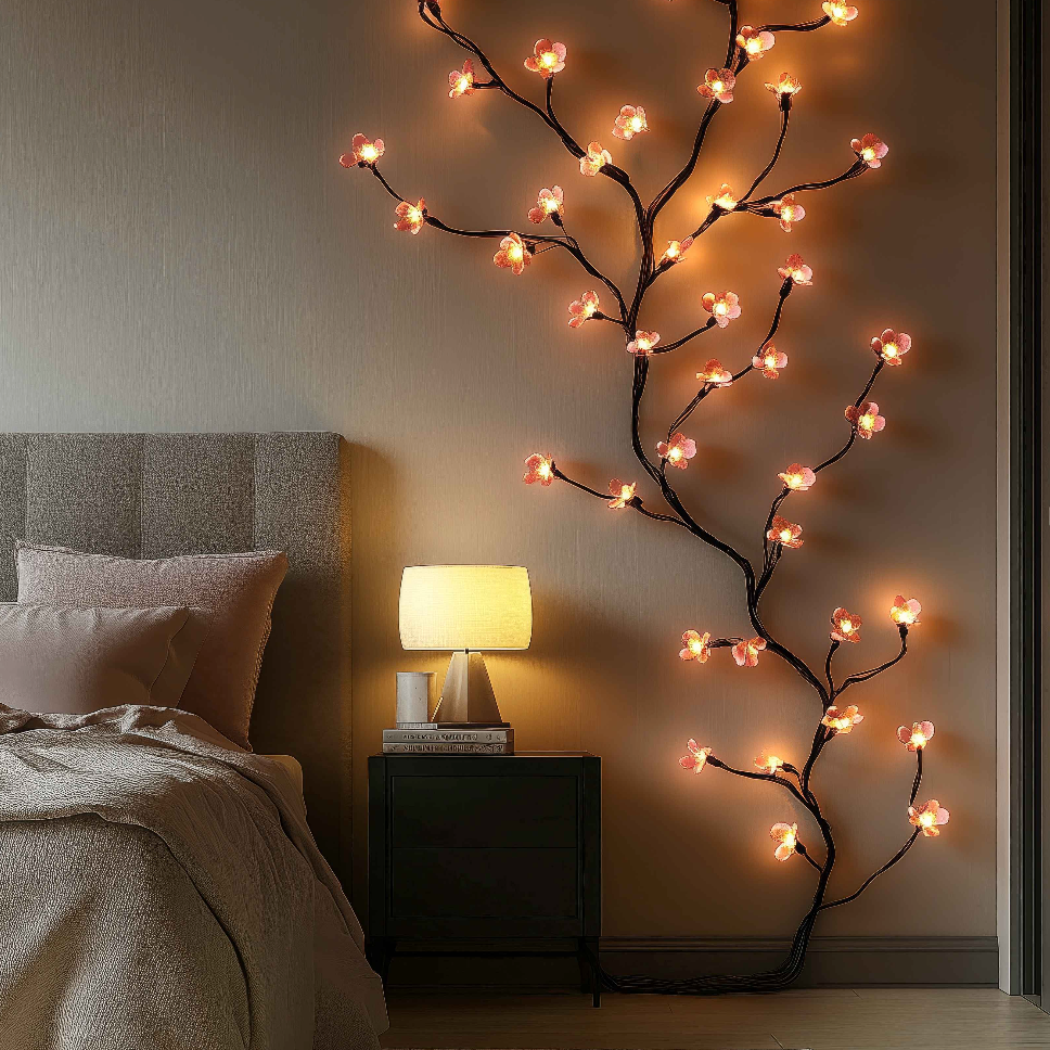 Fleurs de cerisier enchantée LED