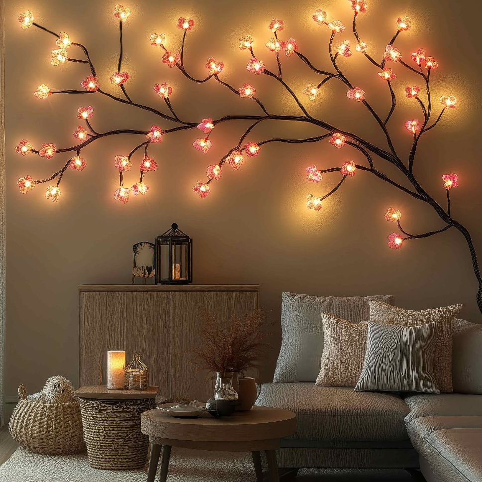 Fleurs de cerisier enchantée LED