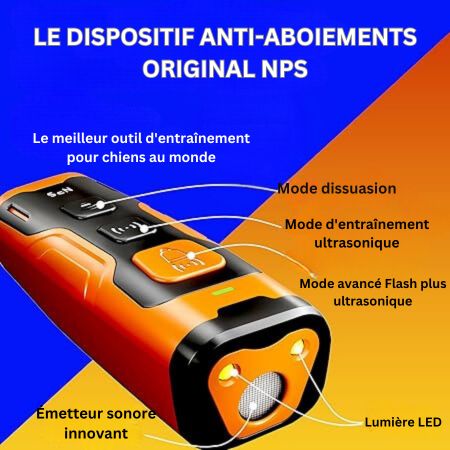 Dispositif anti-aboiements à ultrasons pour chiens