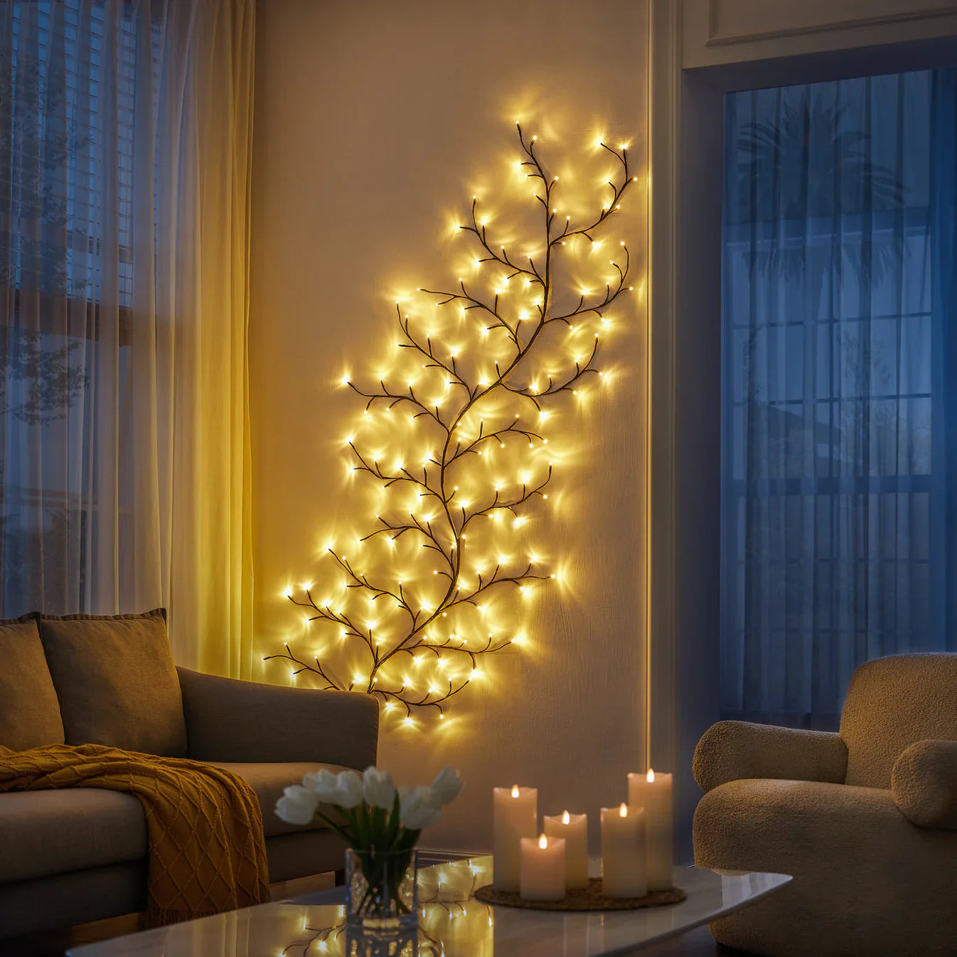 Fleurs de cerisier enchantée LED