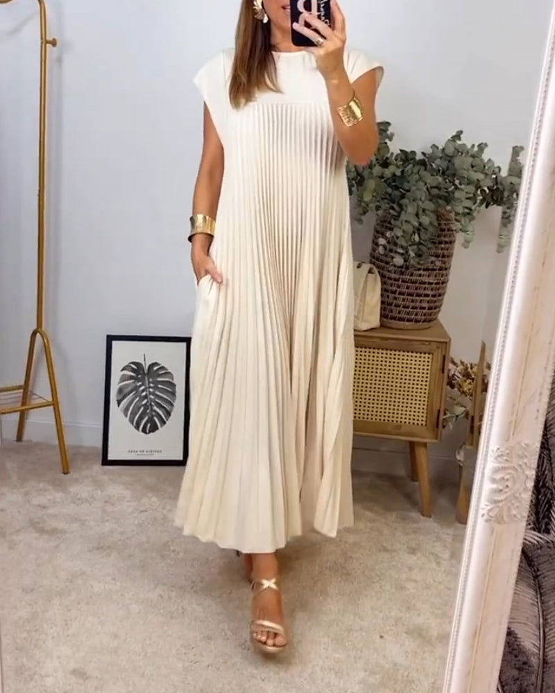 Robe Plissée Élégante – Chic et Confort en Toute Occasion