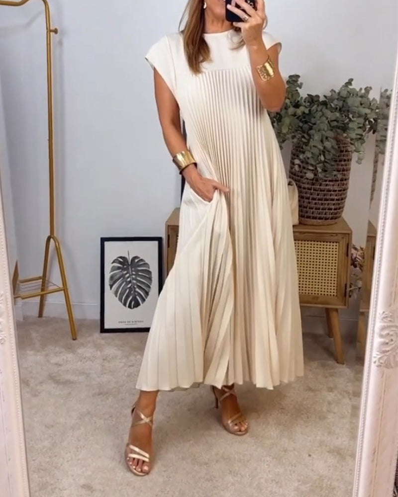 Robe Plissée Élégante – Chic et Confort en Toute Occasion