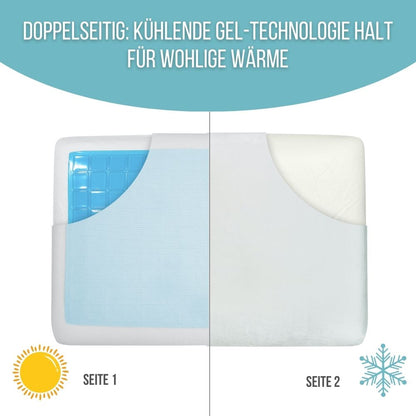 Oreiller avec gel rafraîchissant à Mémoire de Forme  | CONFORT GEL